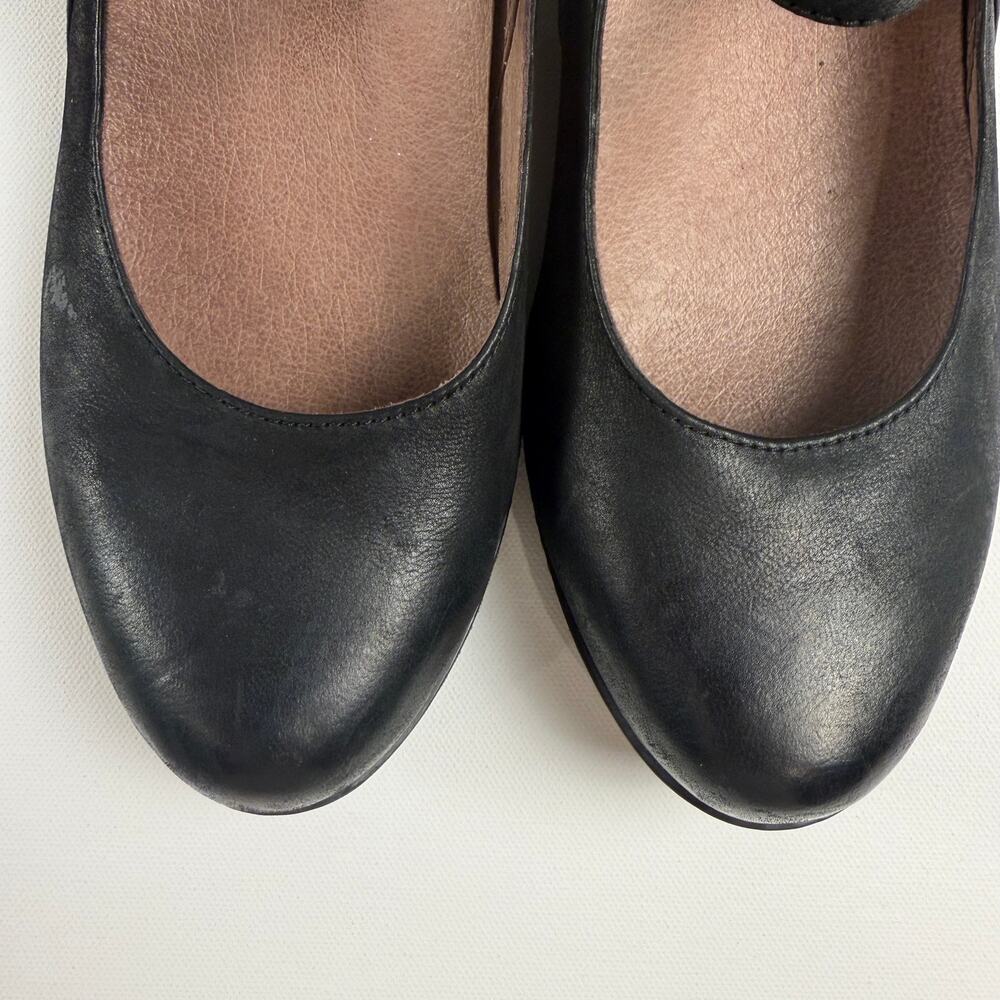 Dansko Black Leather Mary Jane Wedge Shoes Comfortable Casual Size 39 (8.5-9) - Picture 11 of 16
